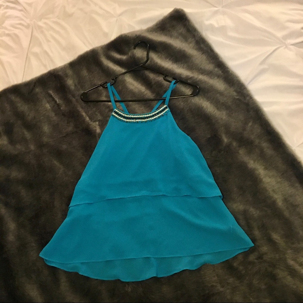 Lightweight Blue Boho Tank